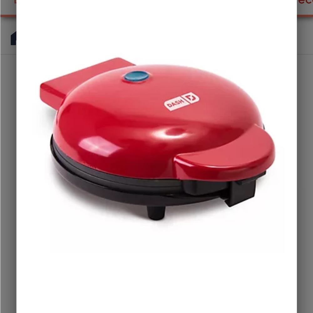 Dash Red Mini Waffle Maker
